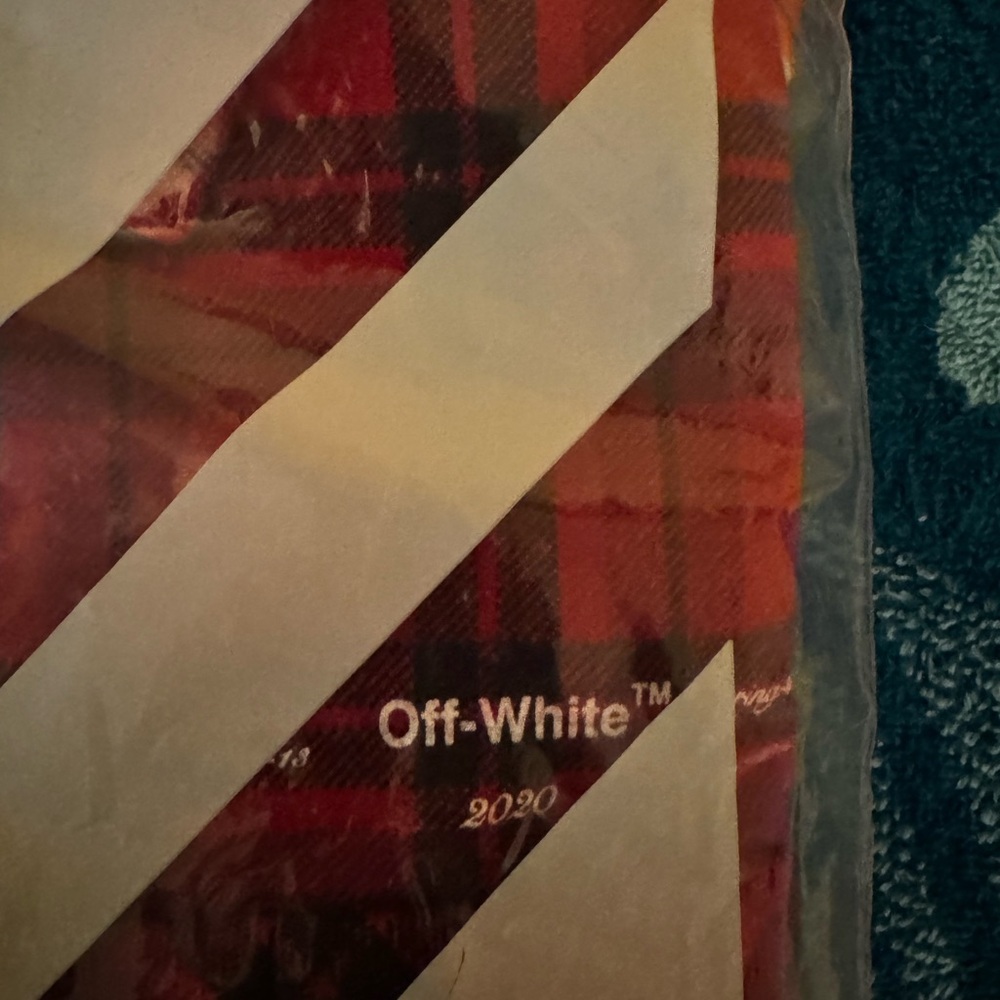 Off-White Flannel Button Up - Picture 3 of 8